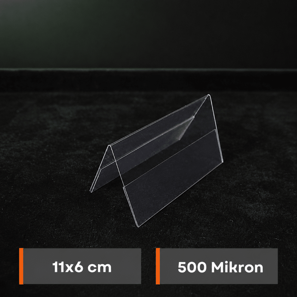 A Tipi Şeffaf PVC Etiketlik 11x6cm Yatay