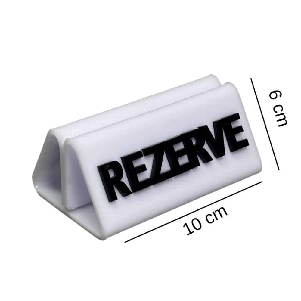 Adisyonlu Rezerve Beyaz-Siyah