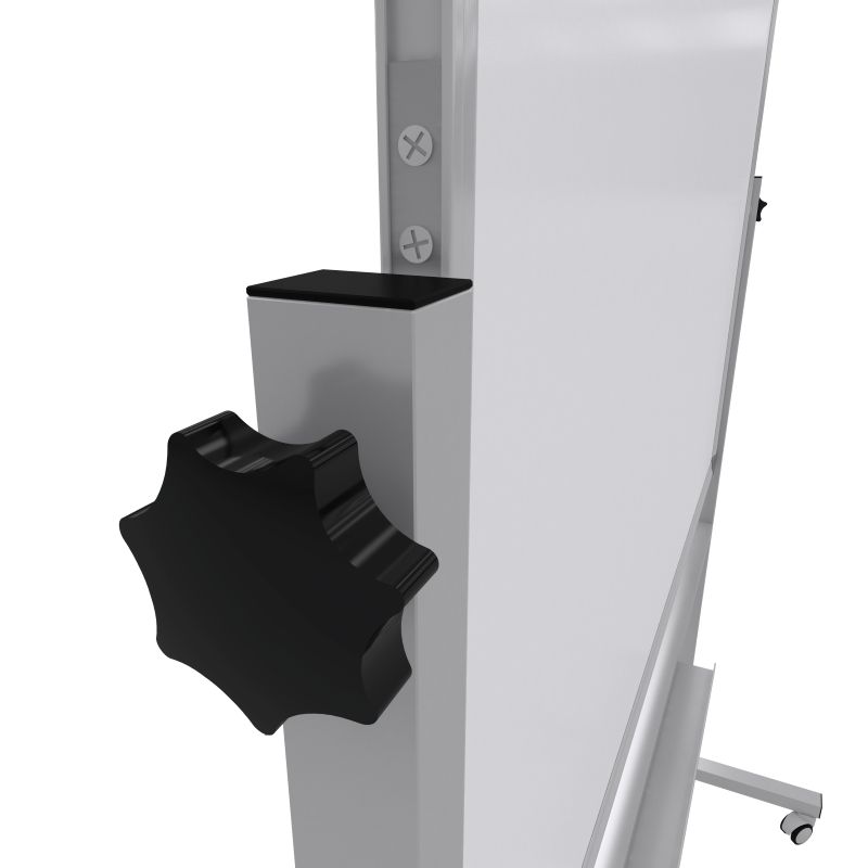 Ayaklı Yazı Tahtası Mobil Çift Taraflı Tekerlekli 360° Dönerli Laminant 120×200 cm – Beyaz