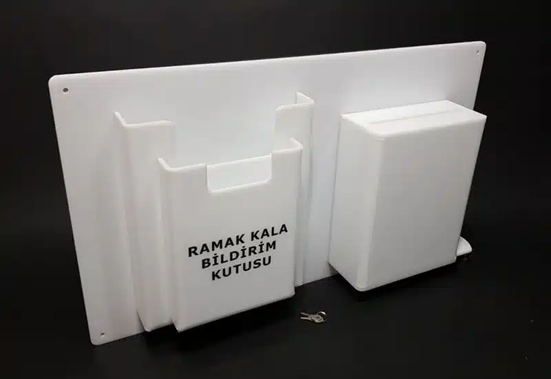 Beyaz Ramak Kala Bildirim Kutusu 60x35cm