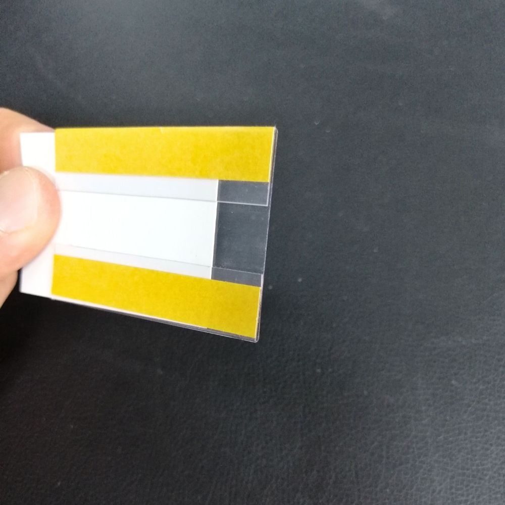 C Tipi Yapışkanlı PVC Şeffaf Etiketlik 8x5cm