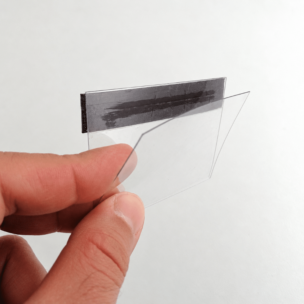 Cep Tipi Mıknatıslı Şeffaf Etiketlik 8x4cm (U Tipi)