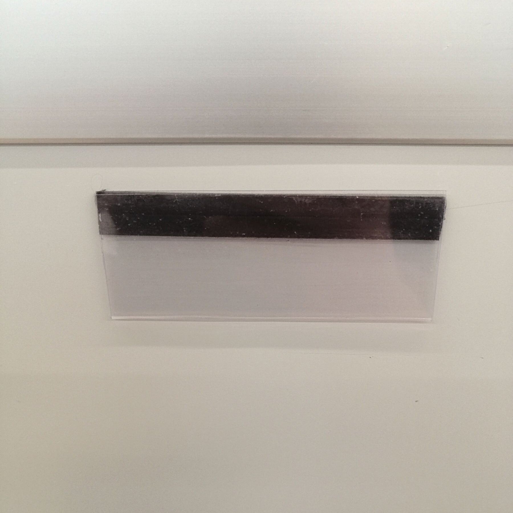 Cep Tipi Mıknatıslı Şeffaf Etiketlik 8x4cm (U Tipi)