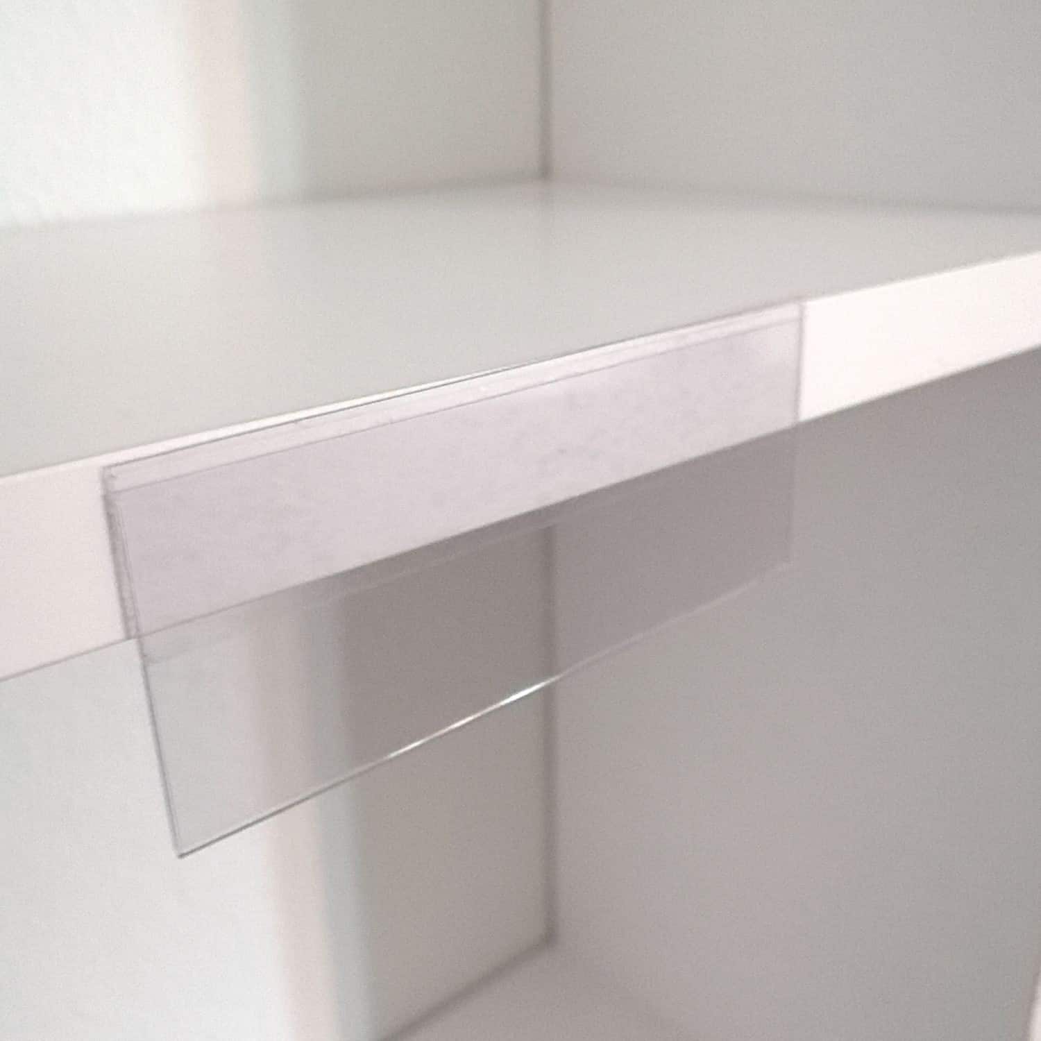 Cep Tipi Yapışkanlı Şeffaf Etiketlik 10x4cm (U Tipi)