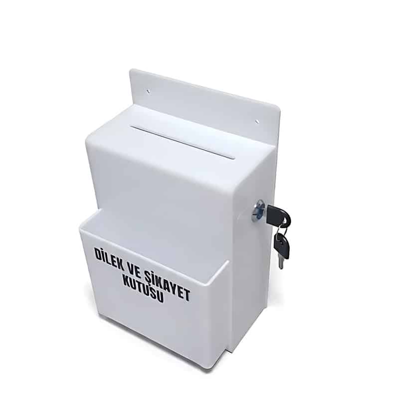 Cepli Beyaz Pleksi Geri Bildirim Kutusu A5 Slim