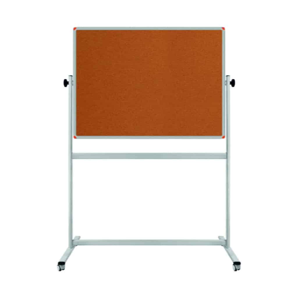 Çift Taraflı Mobil Mantar Pano 90x120cm