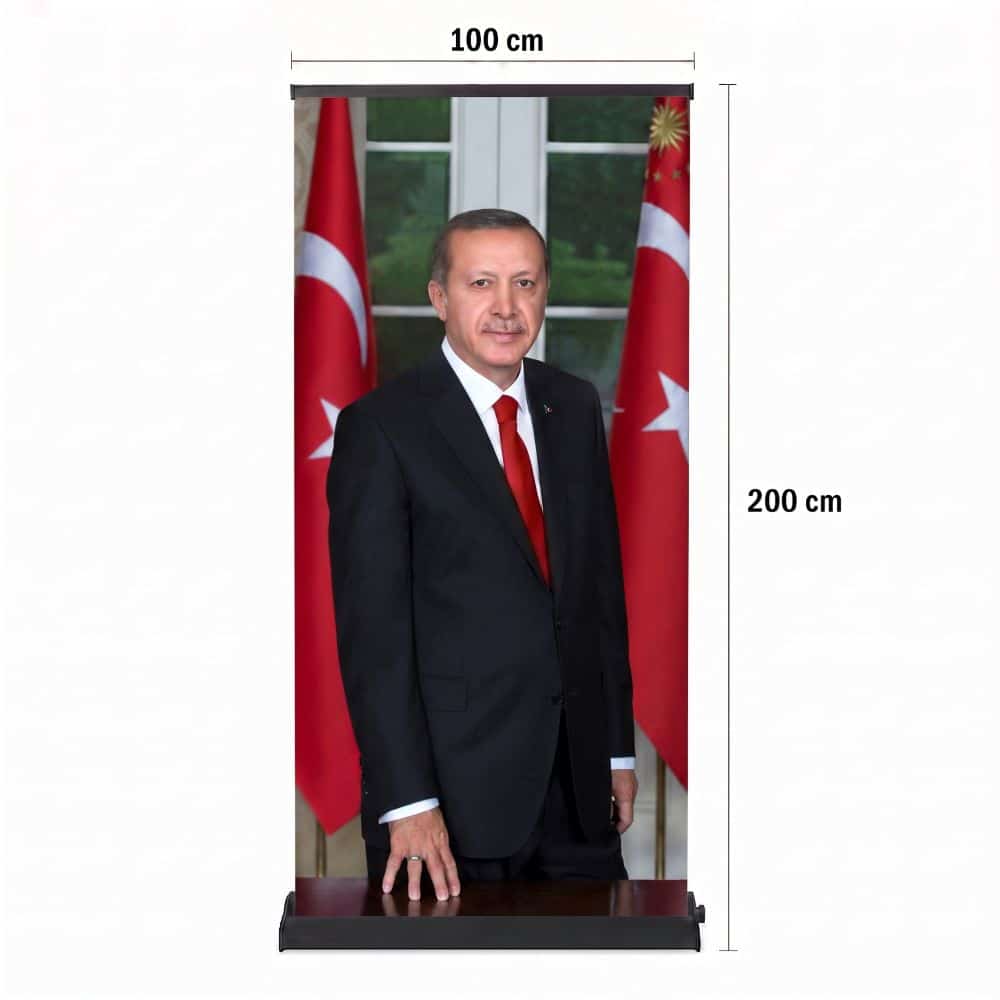 Cumhurbaşkanı Poster Baskılı Pro Roll Up Banner 100x200cm No:1