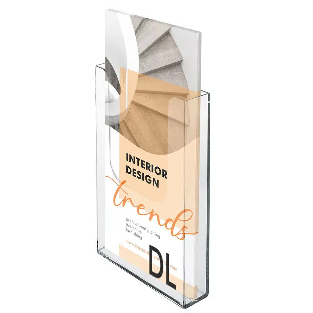 Duvar Tipi Tekli Broşürlük 1/3 A4 (10,5x21cm Broşürler için Uygundur)