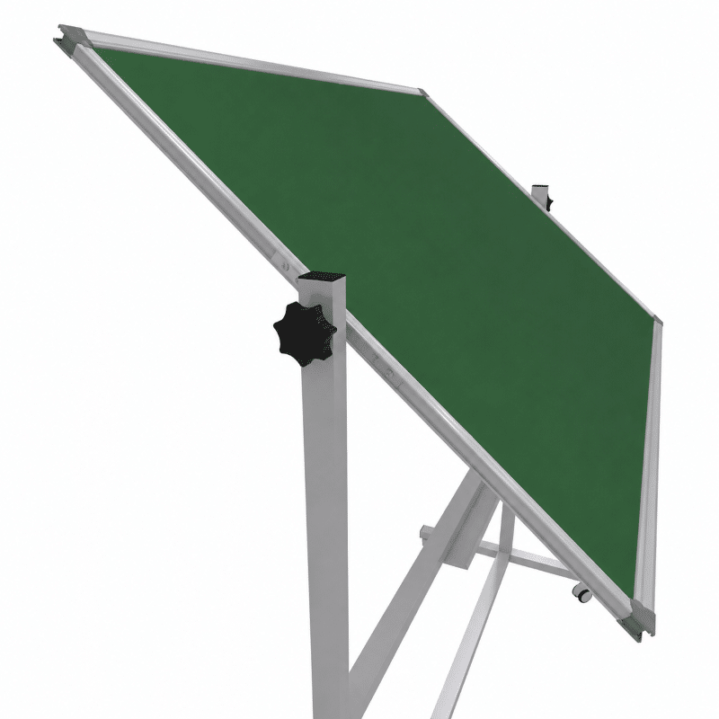 Emaye Yüzey 360° Dönerli Mobil Yazı Tahtası 120x120cm Yeşil