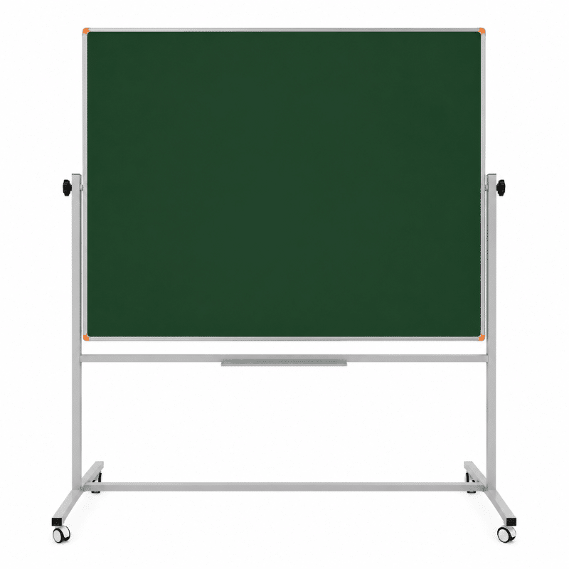 Emaye Yüzey 360° Dönerli Mobil Yazı Tahtası 120x140cm Yeşil