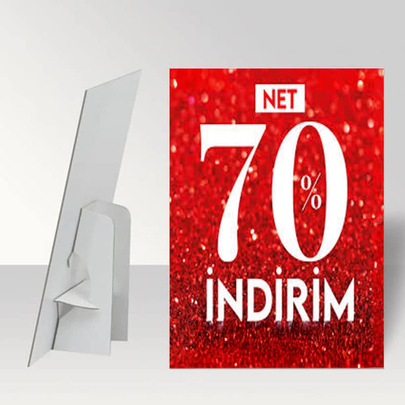 Karton Ayaklı Poster Pano A5 Baskılı