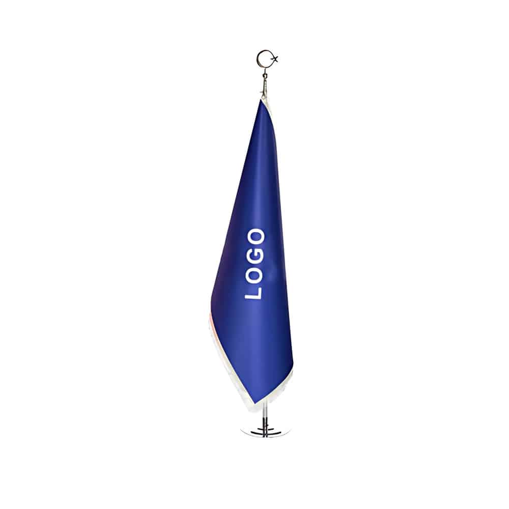 Logolu Makam Bayrağı – Krom Takım 225cm