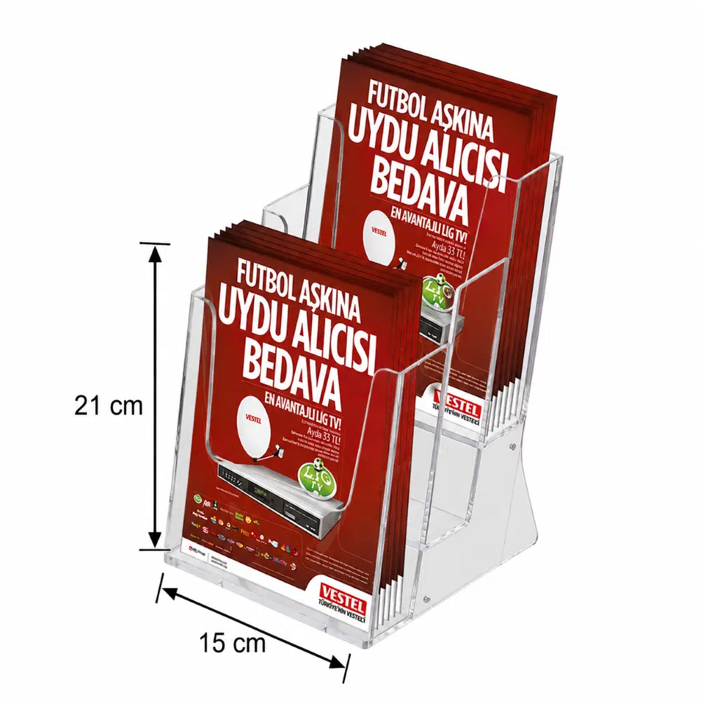 Masaüstü Broşürlük 3 Katlı A5