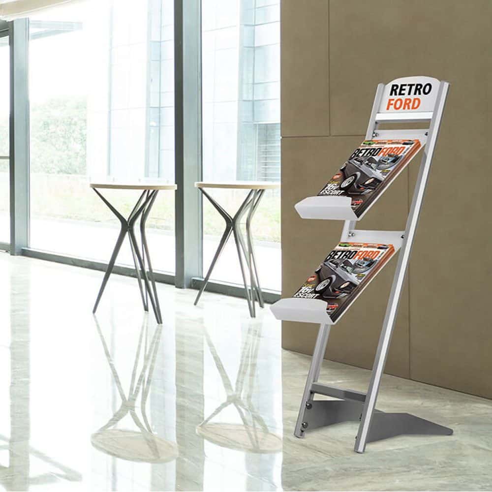 Rapid Broşür Stand 2xA4 – Gri