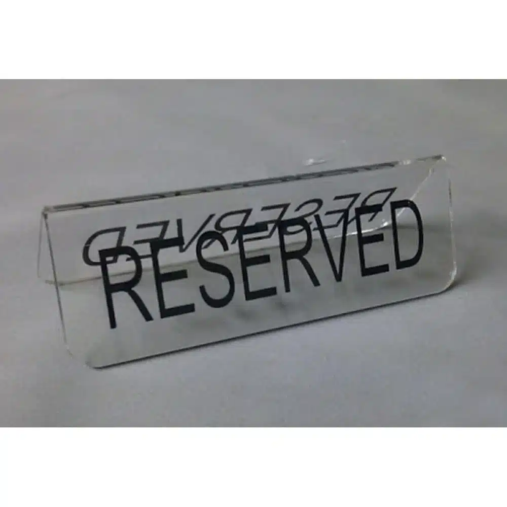 Şeffaf Pleksi Reserved – 15x5x5h