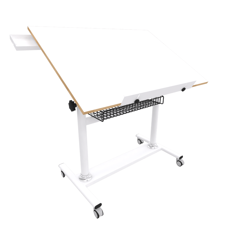 Tekerlekli Profesyonel Çizim Masası 70x100cm