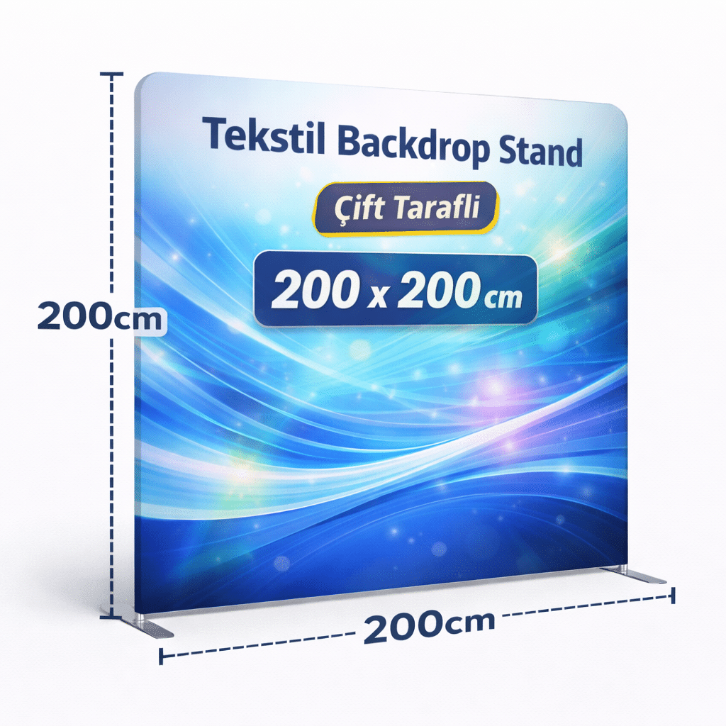 Tekstil Backdrop Stand 200x200cm Düz