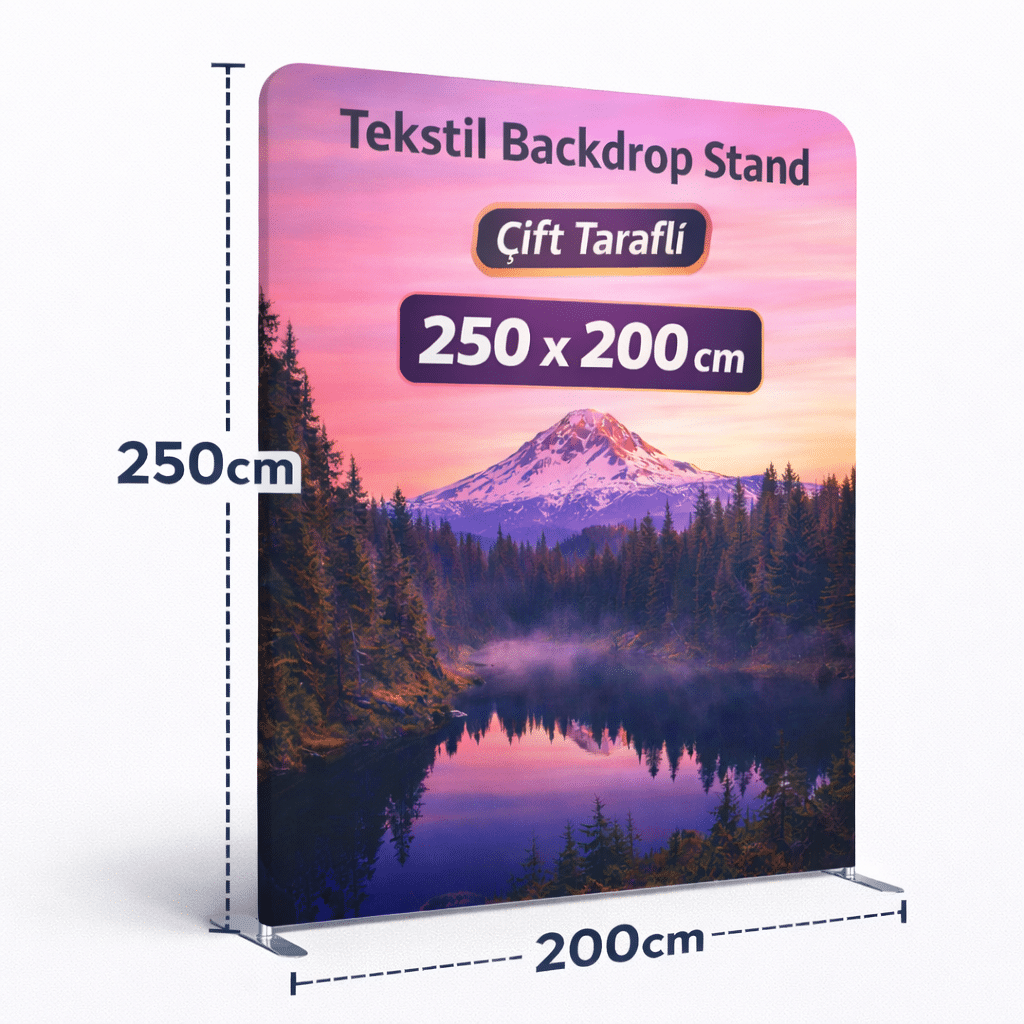 Tekstil Backdrop Stand 200x250cm Düz