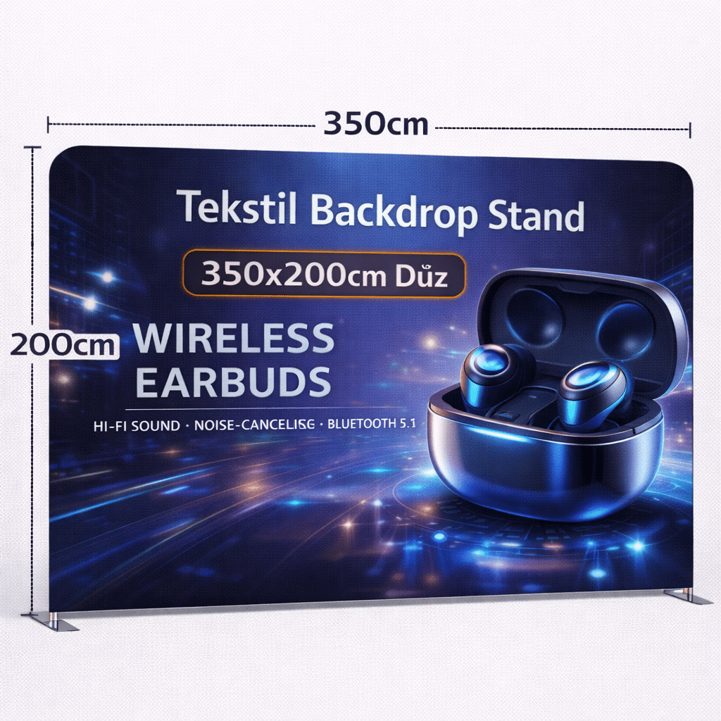 Tekstil Backdrop Stand 350x200cm Düz