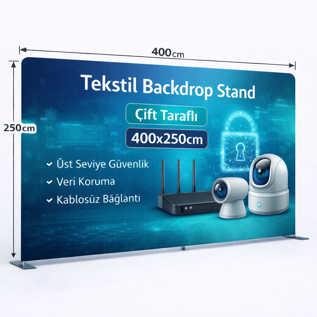 Tekstil Backdrop Stand 400x250cm Düz