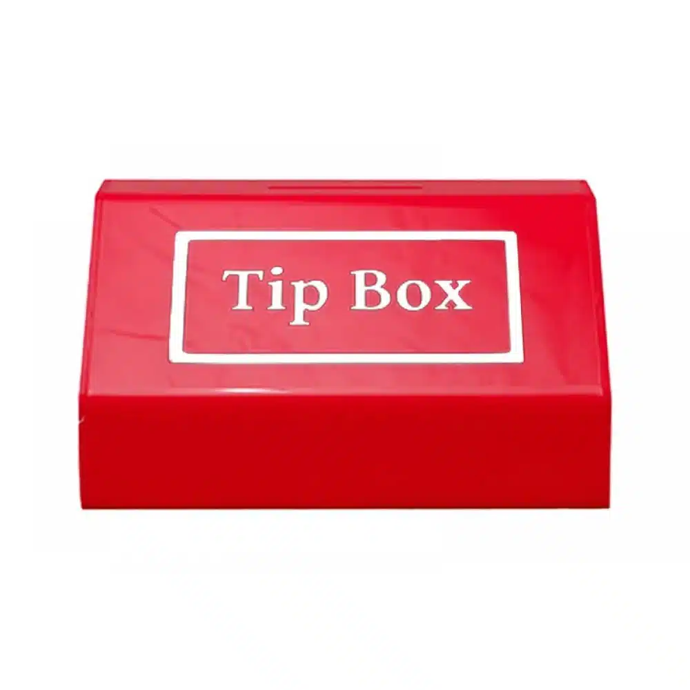 Tipbox – Bahşiş Kutusu Kırmızı – 20x13xh12cm