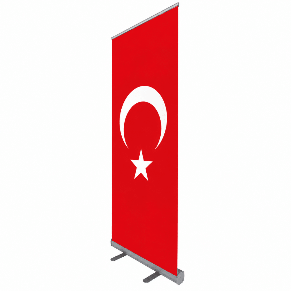 Türk Bayrağı Baskılı Roll Up Banner 100x200cm
